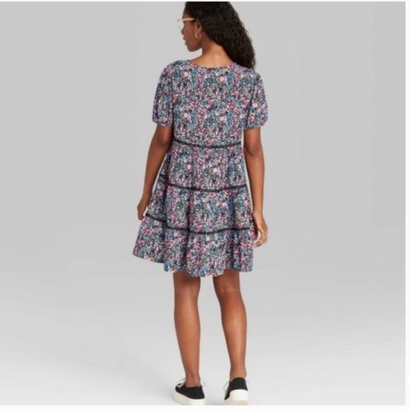 Wild Fable Ebony Floral Short Dress Size Small NWT - Picture 8 of 8